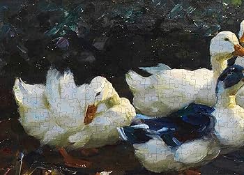 水面あひるページ Amazon | 1000ピース - 美術館絵画 - ジグソーパズル - 水の中の